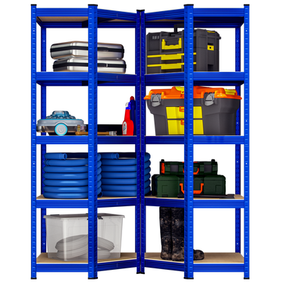 Scaffalatura pesante senza bulloni blu 180x70x40cm zincata 875kg
