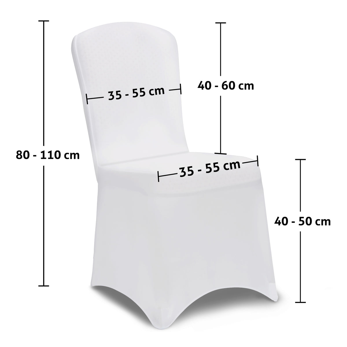 Set di 2 coprisedia bianchi