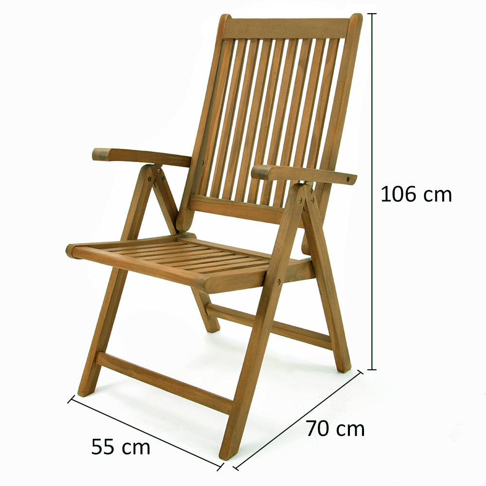 Sedie da giardino Vanamo set 2 pz eucalipto FSC