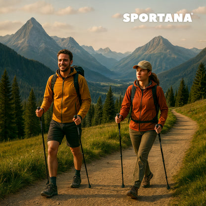 Bastoncini da nordic walking set di 2 rossi