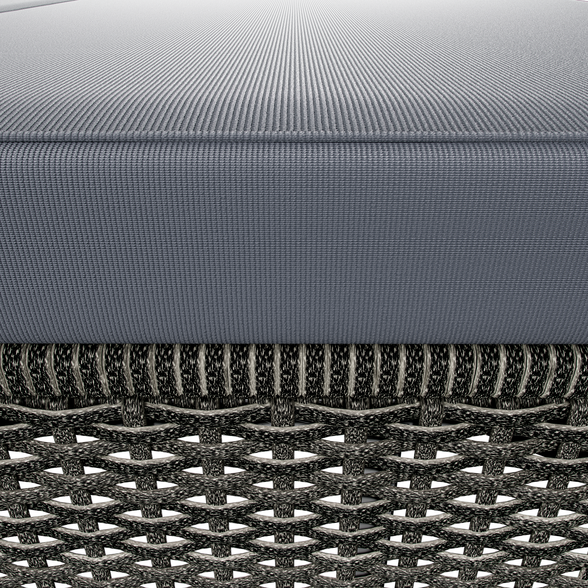 Lettino prendisole in polyrattan grigio/antracite 200x160x33 cm