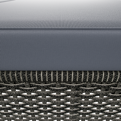 Lettino prendisole in polyrattan grigio/antracite 200x160x33 cm
