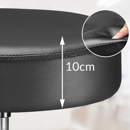 Sgabello girevole 360° nero similpelle
