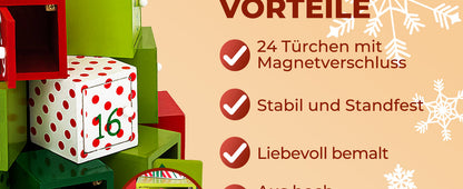 Calendario dell'avvento da riempire montagna di regali