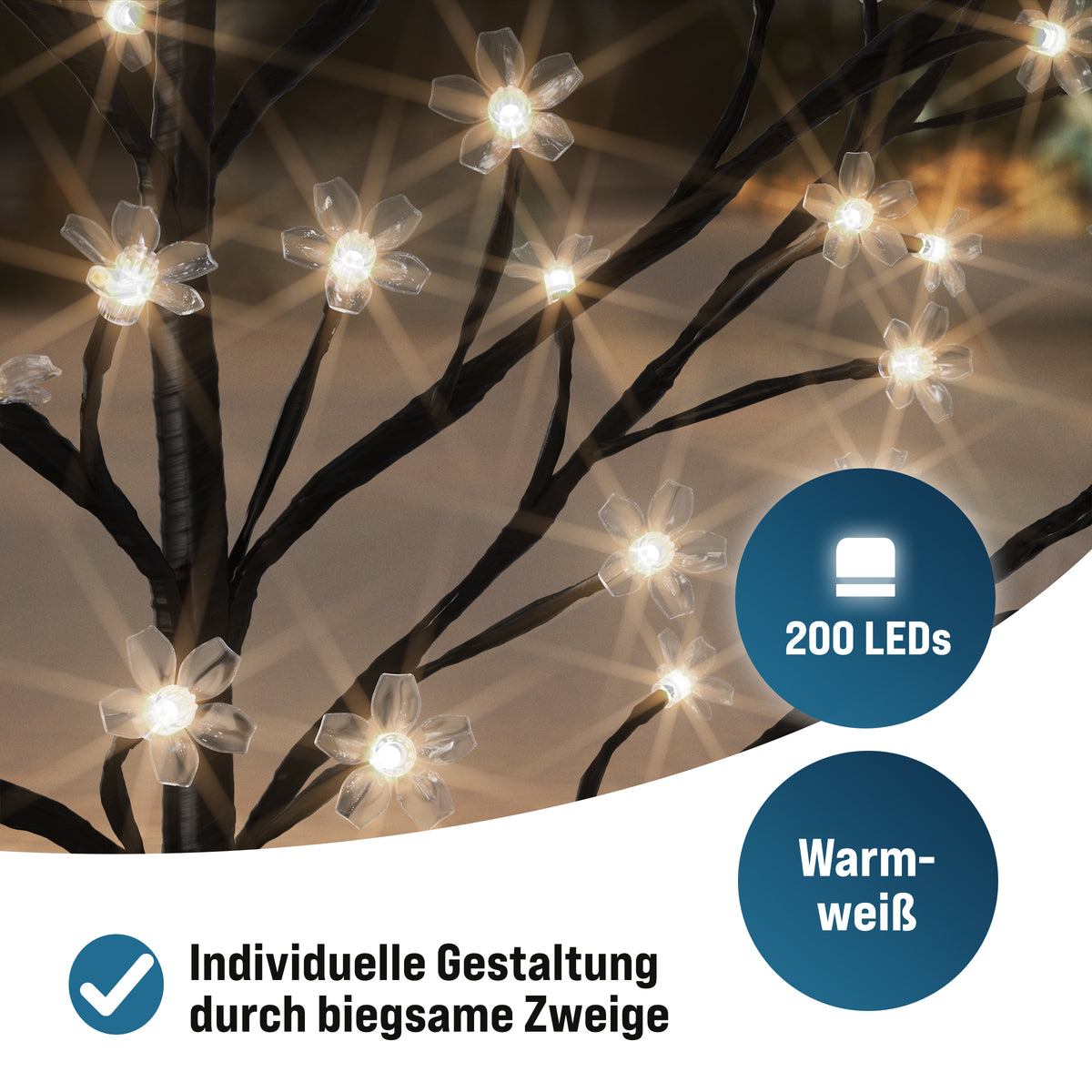 Albero di ciliegio in fiore a LED Set di 2180cm 200 LEDs