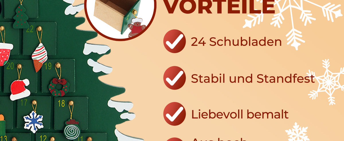 Calendario dell'avvento da riempire Babbo Natale