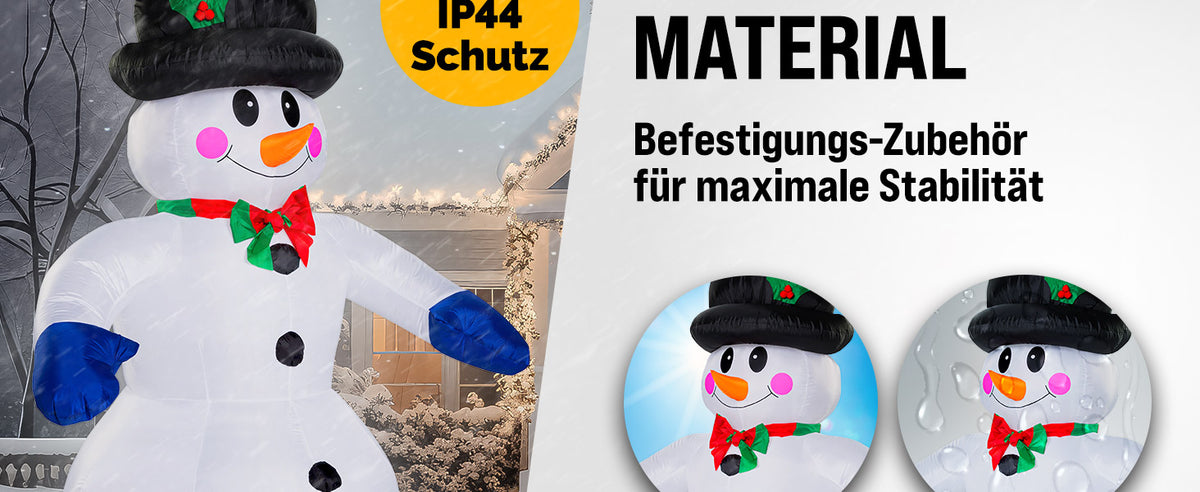 Gonfiabile pupazzo di neve XXL 250cm illuminazione LED