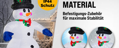 Gonfiabile pupazzo di neve XXL 250cm illuminazione LED
