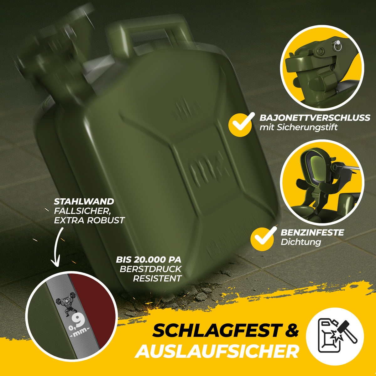 Tanica per benzina metallo 5L