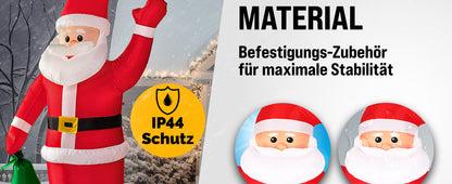 Gonfiabile Babbo Natale XL 180cm illuminazione LED