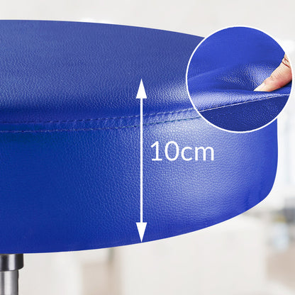 Sgabello girevole 360° similpelle blu
