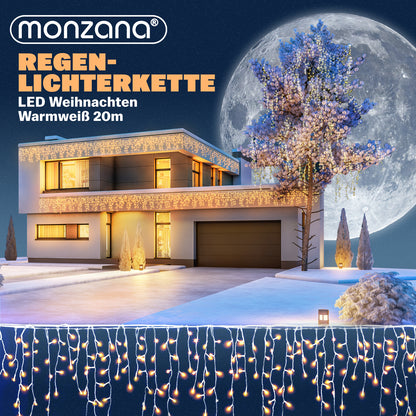 Luci di natale di Natale 600LED 20m bianco caldo