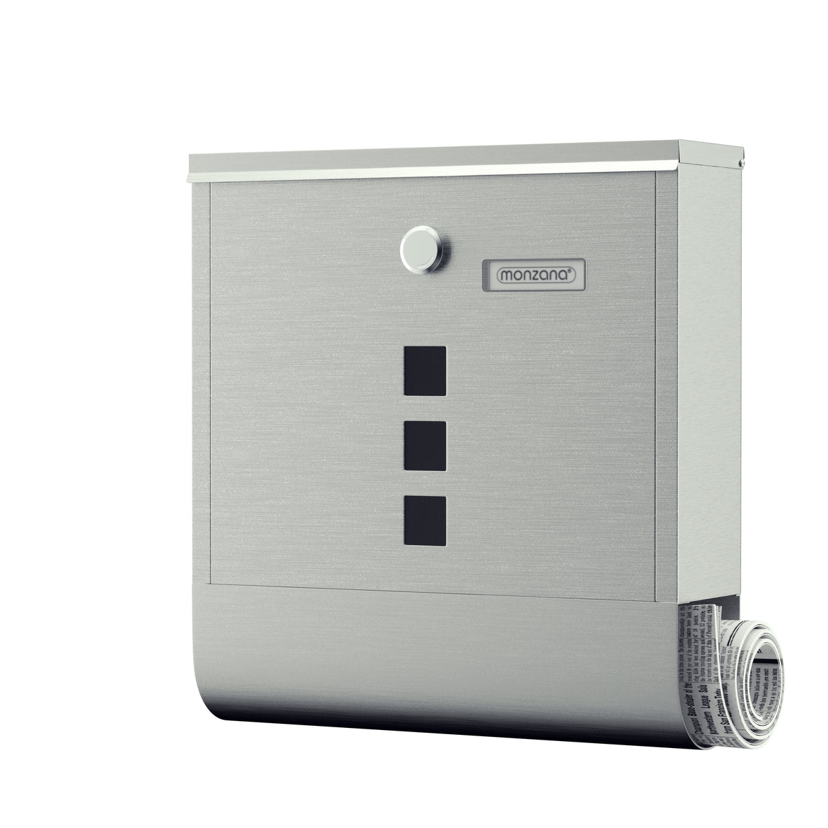 Cassetta postale acciaio inox 30,5x8,5x33,5cm