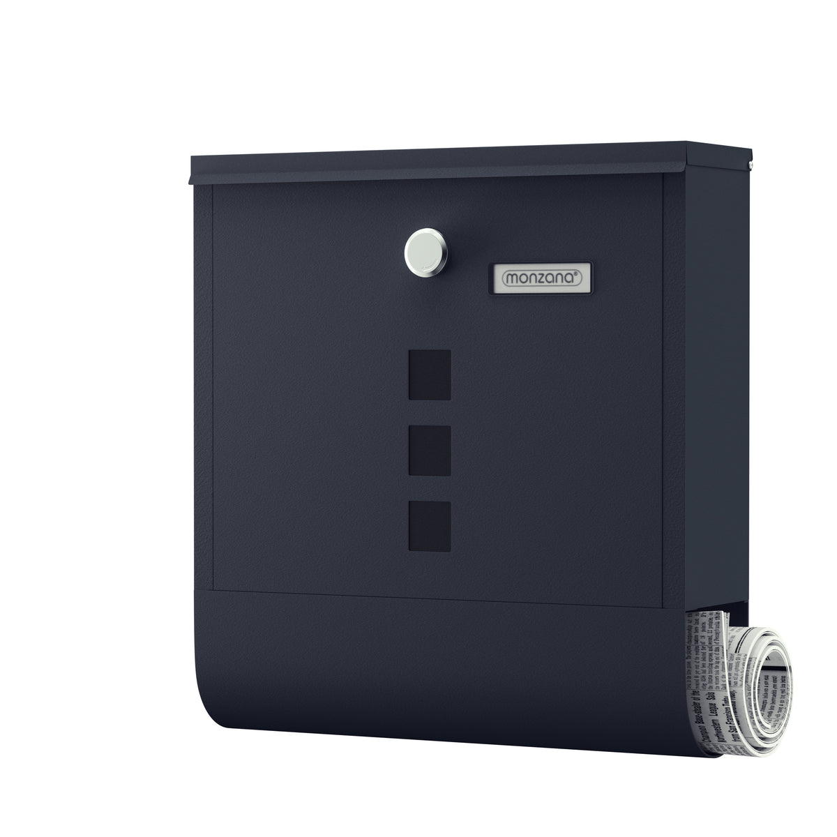 Cassetta postale antracite acciaio 30,5x8,5x33,5cm