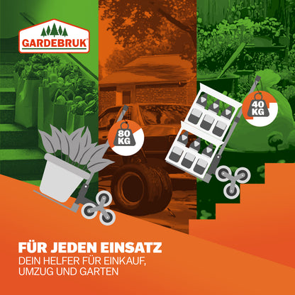 Carrello scala argento/nero 80 kg regolabile in altezza