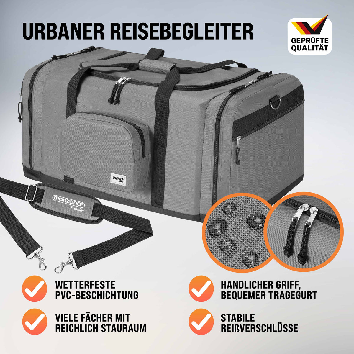 Borsa da viaggio antracite 90L