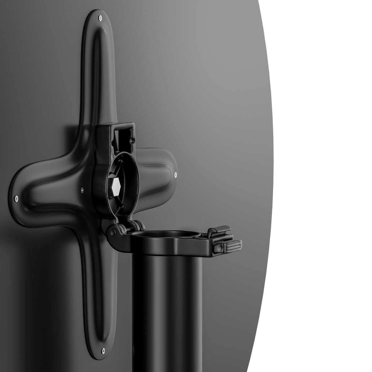 Tavolo alto in alluminio Nero Ø60cm pieghevole, regolabile in altezza