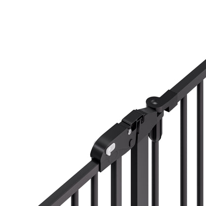 Griglia di sicurezza per caminetto metallo nero 306x77cm pieghevole