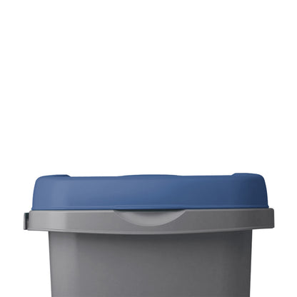 Cestino per rifiuti in plastica grigio/blu 25L