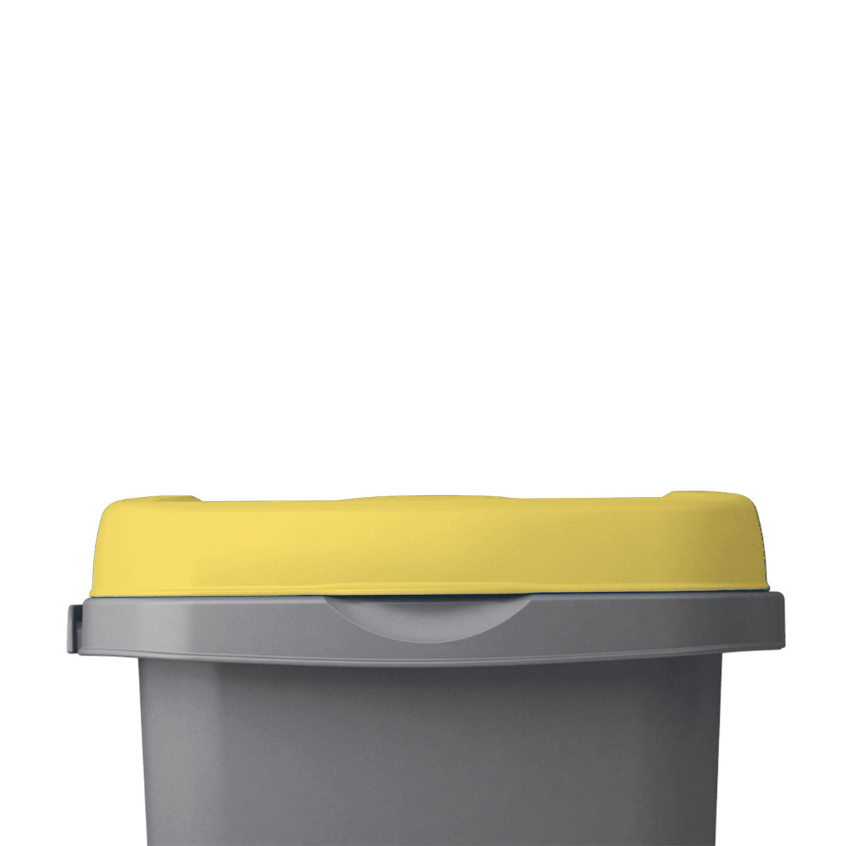 Cestino per rifiuti in plastica grigio/giallo 25L