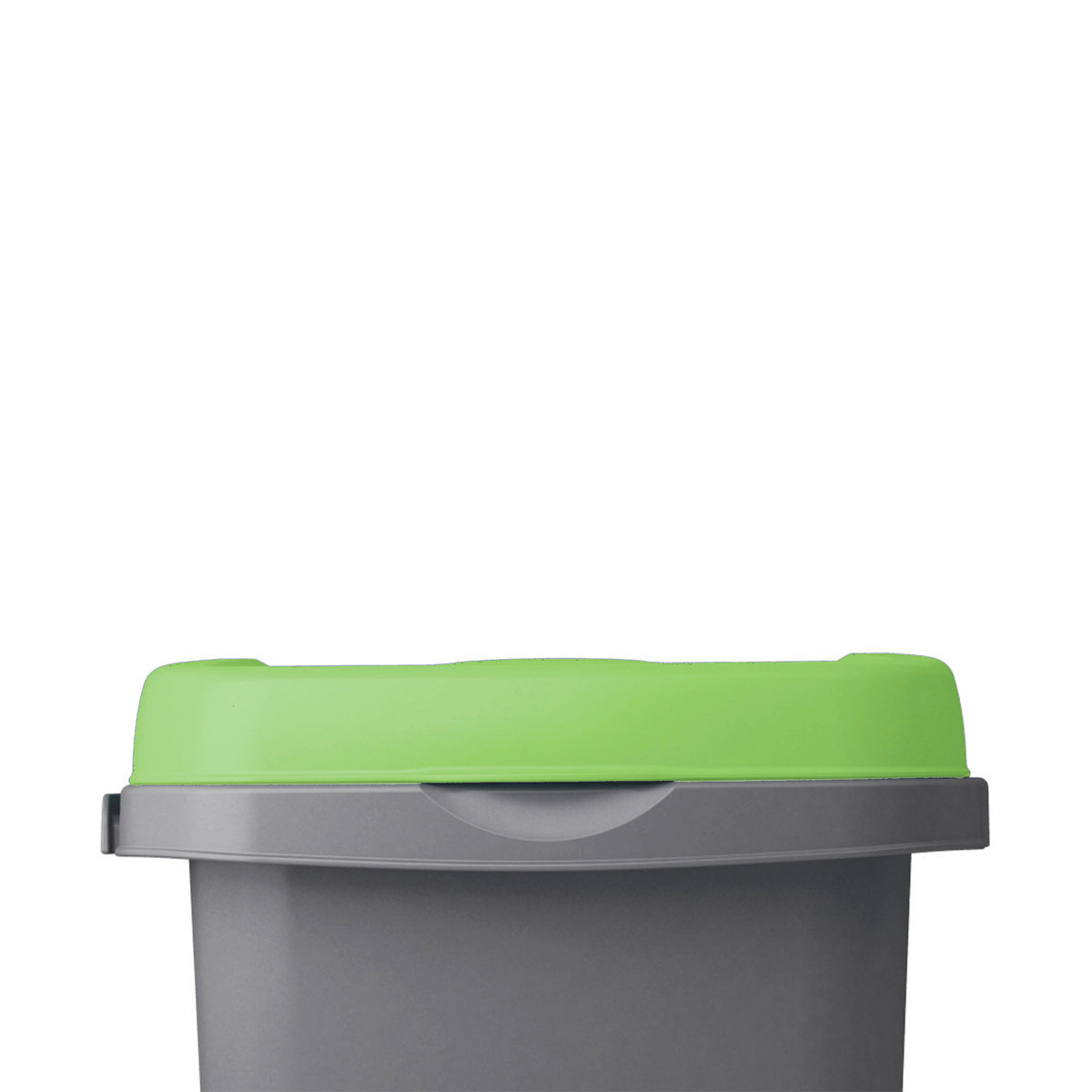 Cestino per rifiuti in plastica grigio/verde 25L