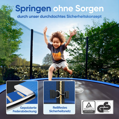 Trampolino Elastico Ø305cm con rete di sicurezza TÜV GS