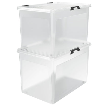 Contenitore di Plastica 2 pz 60x40x35cm 60L