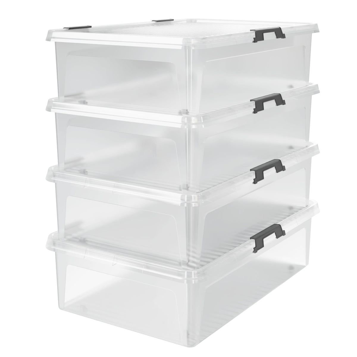 Contenitore di Plastica 4 pz 60x40x17cm 30L