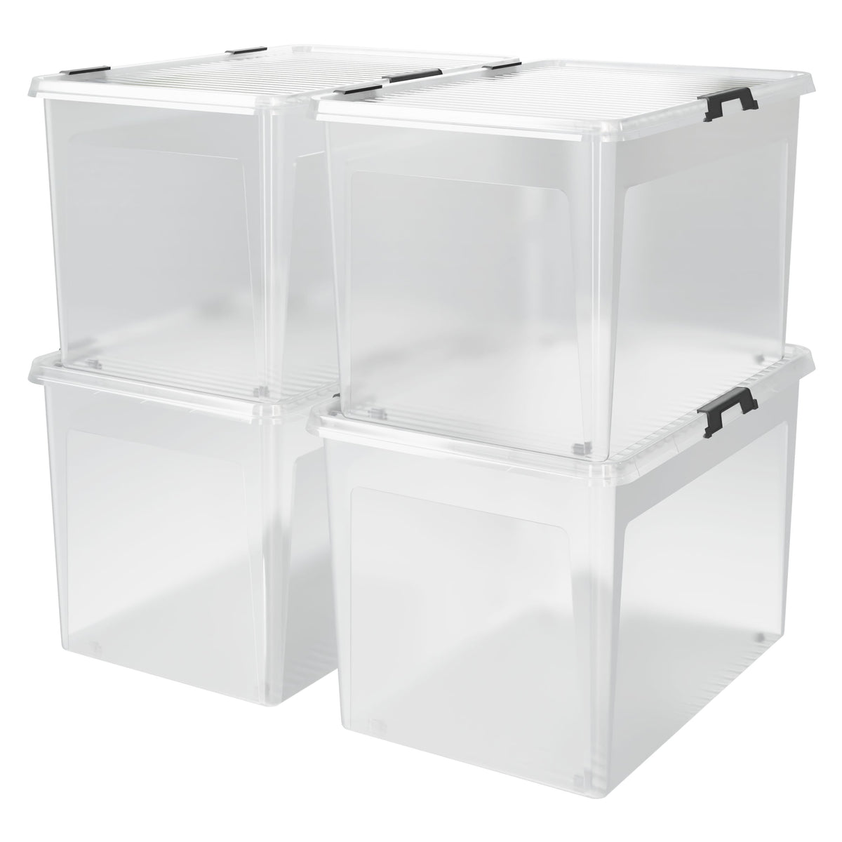Contenitore di plastica 4 pz 60x40x35cm 60L