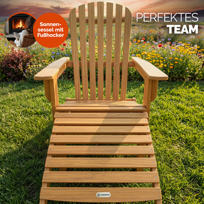 Sdraio da giardino 2 pz Adirondack legno d´acacia
