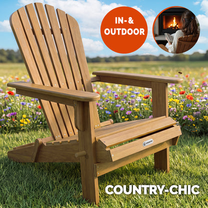 Set 2x sedia prendisole Adirondack acacia pieghevole