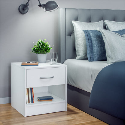 Comodino Kiel Set di 2 Bianco 41x39x28cm