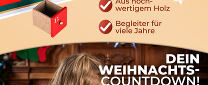 Calendario dell'avvento da riempire slitta di babbo natale