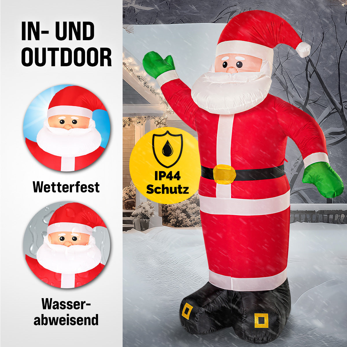 Gonfiabile Babbo Natale XXL 250cm illuminazione LED