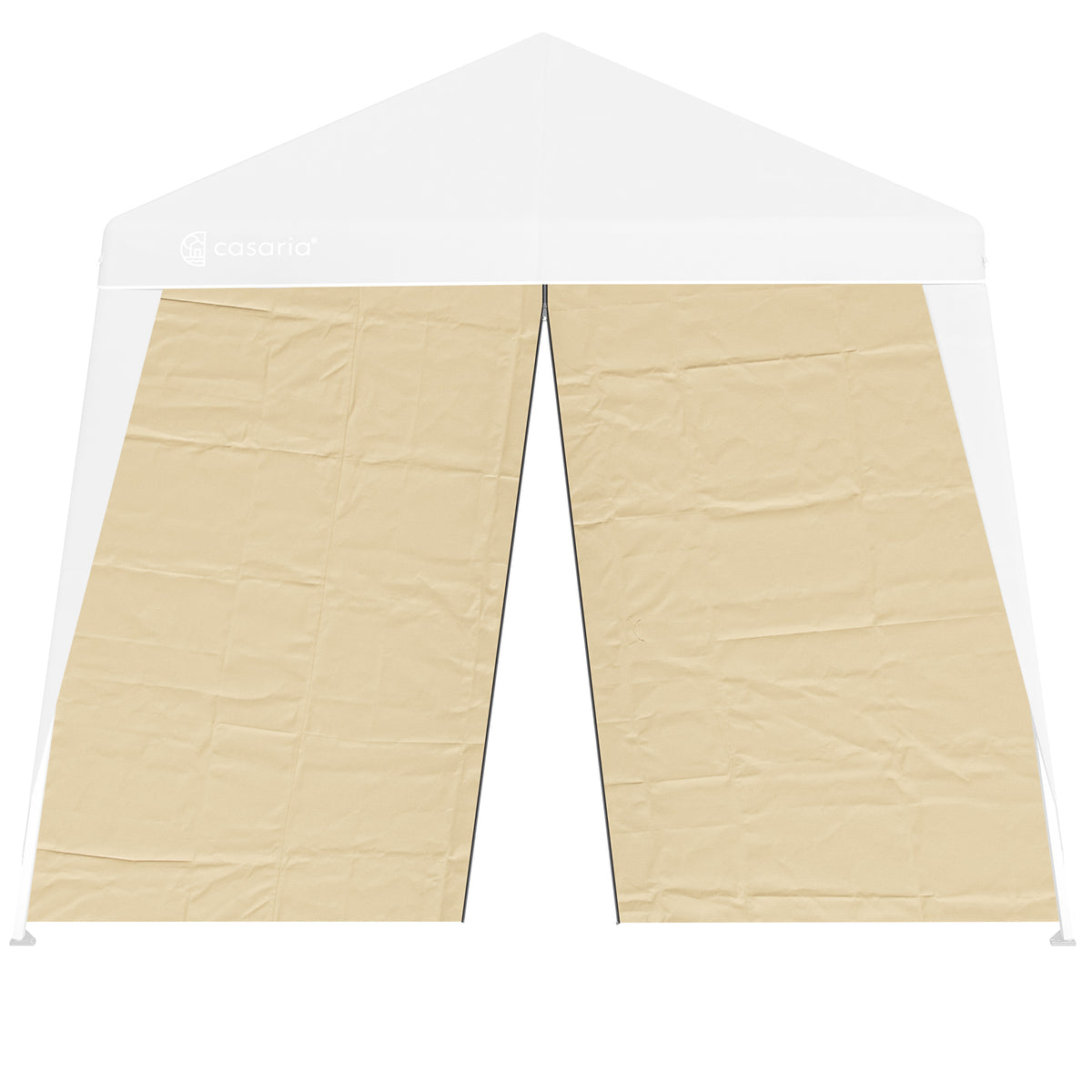Gazebo pieghevole a parete laterale Capri set di 2 Beige 3x3m