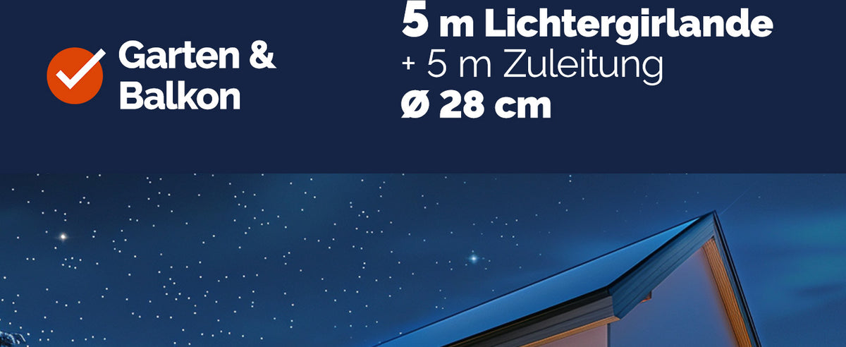 Ghirlanda natalizia 5m 100 LED con telecomando
