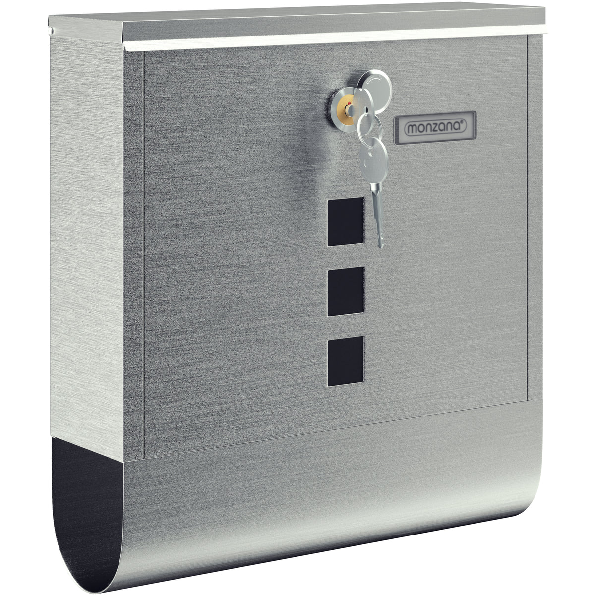 Cassetta postale acciaio inox 30,5x8,5x33,5cm