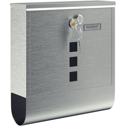 Cassetta postale acciaio inox 30,5x8,5x33,5cm
