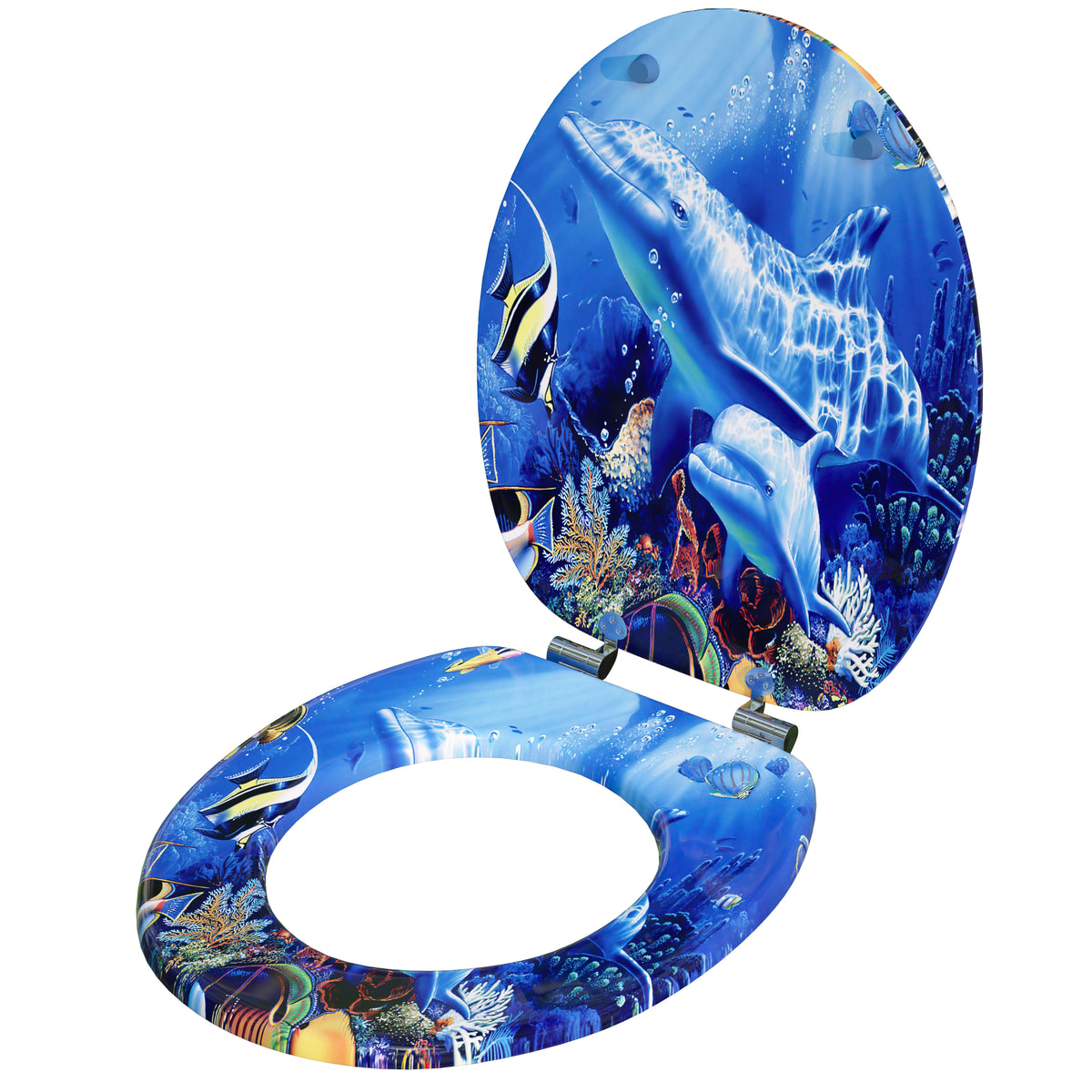 Copriwater fantasia oceano chiusura ammortizzata