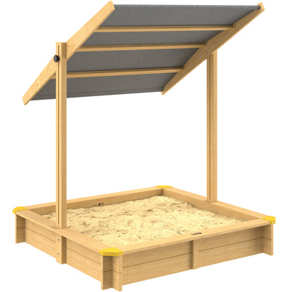Sabbiera per bambini Samu 120x120cm con tetto regolabile
