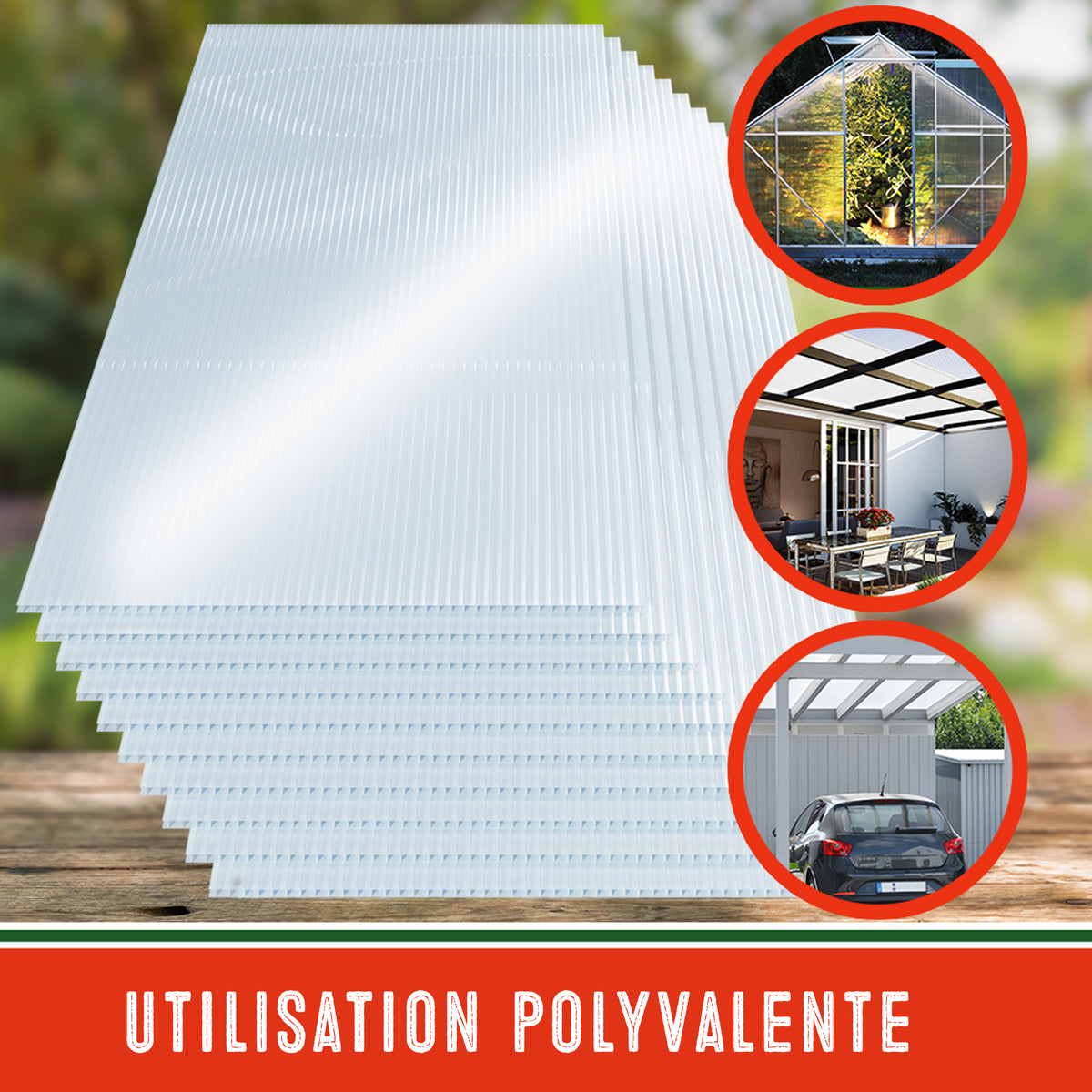 Lastre alveolari set da 10 trasparenti 6mm 7,32m²