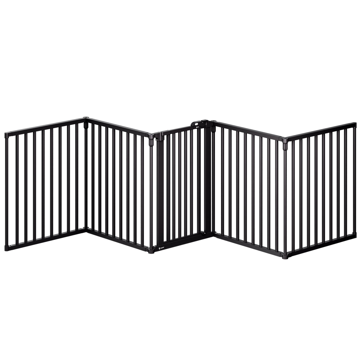 Griglia di sicurezza per caminetto metallo nero 306x77cm pieghevole