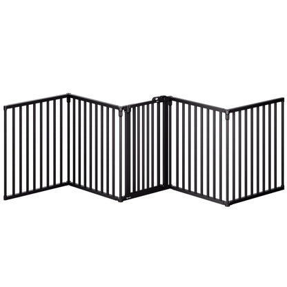 Griglia di sicurezza per caminetto metallo nero 306x77cm pieghevole