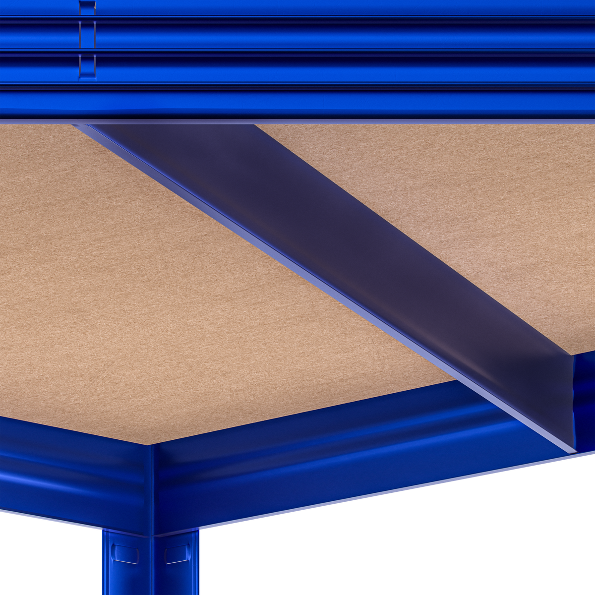 Scaffalatura pesante senza bulloni blu 180x70x40cm zincata 875kg