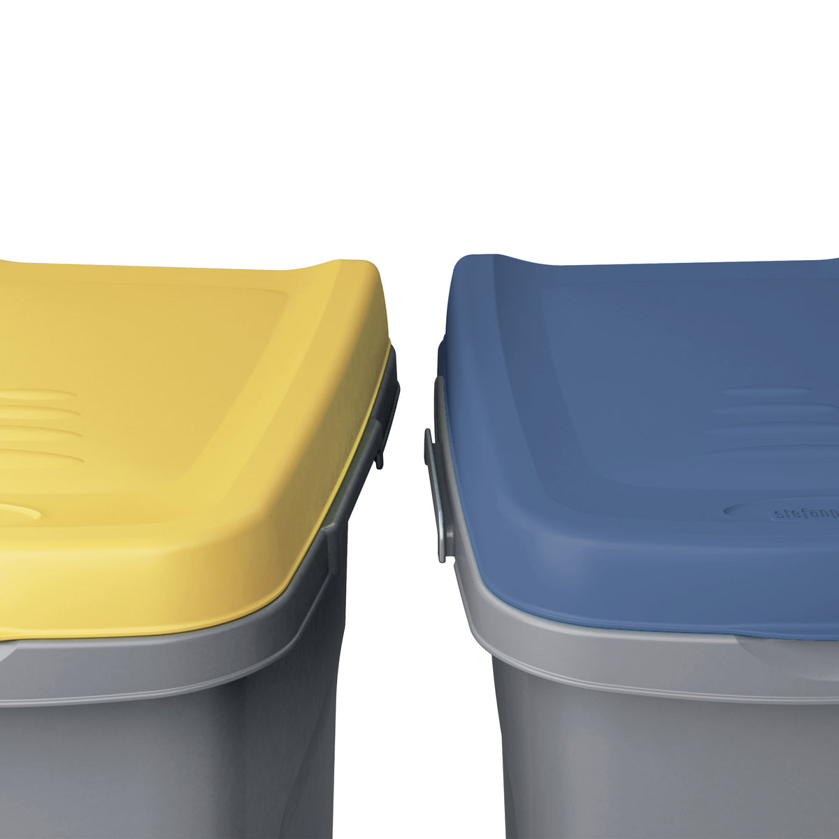 Cestino per rifiuti in plastica grigio/blu 25L