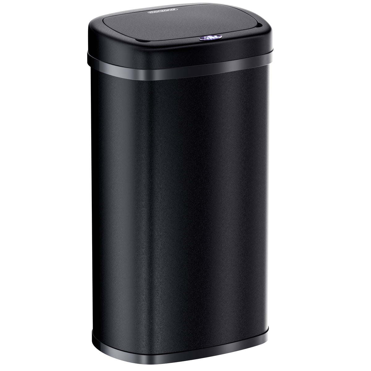 Cestino a sensore in acciaio inox nero 50L