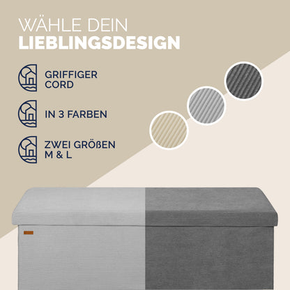 Panchina corda grigia 114x38x38cm MDF pieghevole