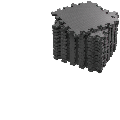 Tappetini fitness per protezione pavimenti/puzzle Set di 36 Grigio 175x175x1cm