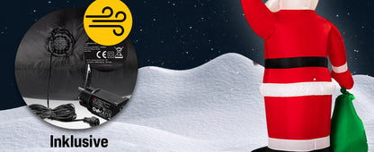 Gonfiabile Babbo Natale XL 180cm illuminazione LED