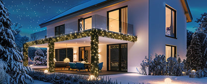Ghirlanda natalizia 5m 100 LED con telecomando